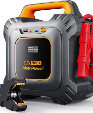 KeenPower 6000A Super Capacitor Battery-Less Jump Starter, Built-in 6 * 3000F Supercapacitor, No Traditional Battery