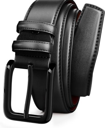 Leather Dress Belts for Men,Casual Business Wearing for Jeans,Suits, Belts Width 1 3/8"