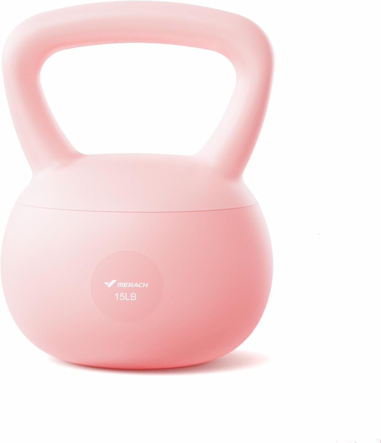 MERACH Soft Kettlebells, Strength Training Kettlebell with Wide Non-Slip Handle, Sea and Iron Sand Filled Kettle Bell with Soft-Sided Cushioned Base for Home Workouts, Ideal for Men, Women(15lb Pink/25lb Blue)