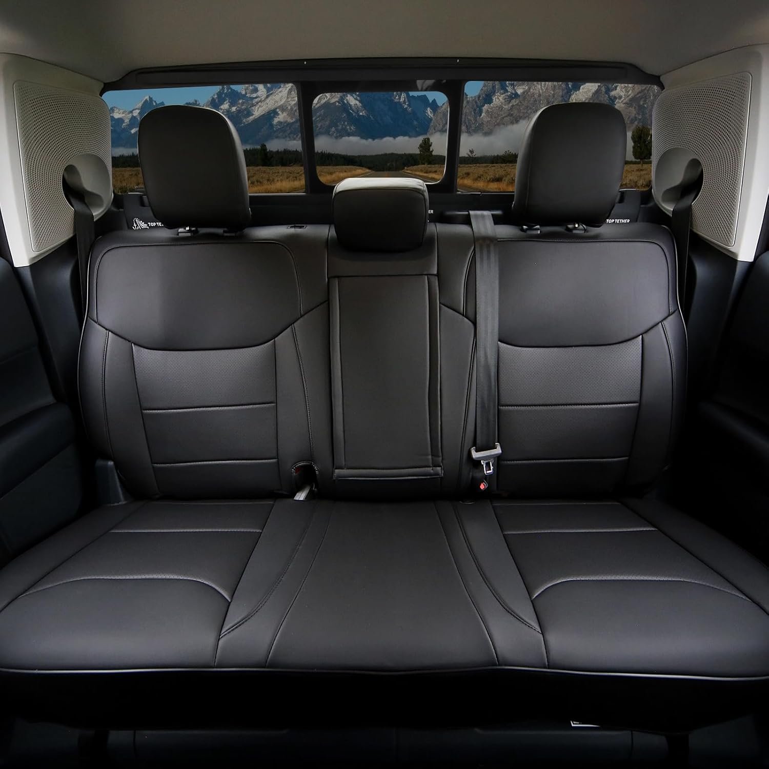 Mabett Seat Covers for Ford Maverick 5-Seat, Interior Protectors fit 2026 2022-2025 Maverick Accessories, Full Protection, Pu Leather (Black)