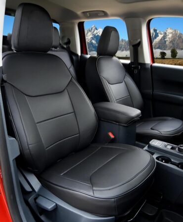 Mabett Seat Covers for Ford Maverick 5-Seat, Interior Protectors fit 2026 2022-2025 Maverick Accessories, Full Protection, Pu Leather (Black)