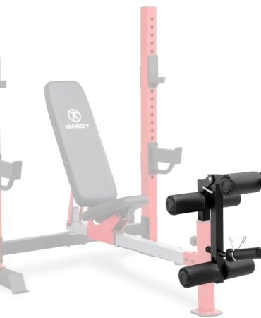 Marcy Deluxe Olympic Weight Bench with Adjustable Back & Bar Catch & Optional Arm Curl, Leg Developer, Lat Tower Attachments (Sold Separately), Personal Home Gym for Strength Training, Weightlifting