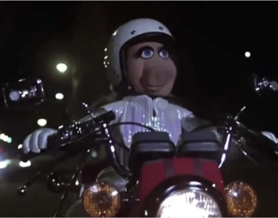 Miss Piggy once rode a two-stroke motorcycle. And he also had a stunt double