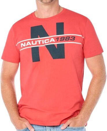Nautica Men's Short Sleeve 100% Cotton Nautical Series Graphic Tee