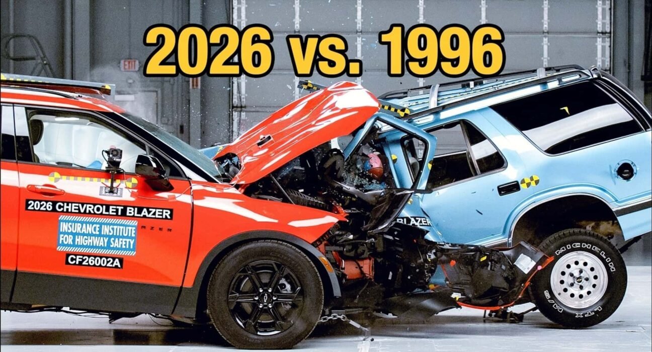 New Chevy Blazer destroys 1996 model in crash test