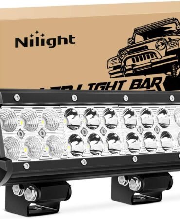 Nilight LED Light Bar 12 Inch 72W 5040LM Spot Flood Combo Off Road Driving/Fog Boat Work Lamp for Truck Pickup Golf Cart SUV ATV UTV 4x4 Van Camper