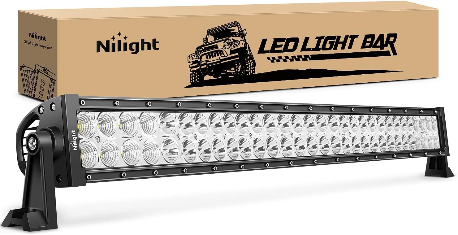 Nilight LED Light Bar 32 Inch 180W 12600LM Spot Flood Combo Driving Lamp Roof Bumper Off Road Work Pods for Van Camper Wagon Car Pickup Golf Cart ATV UTV SUV Truck Boat 4x4