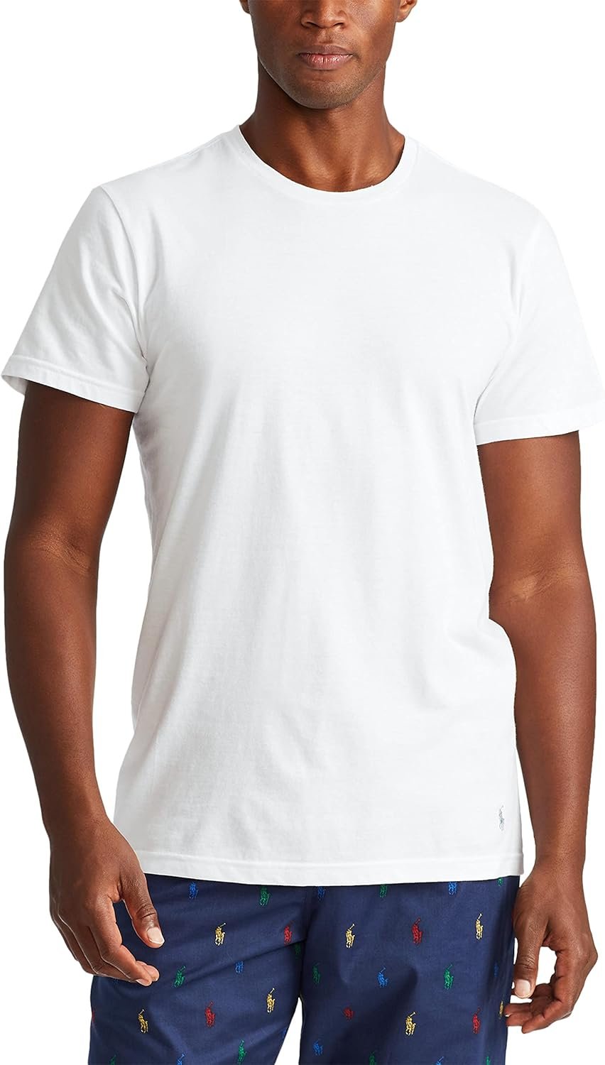POLO RALPH LAUREN Men's T-Shirt, 3-Pack, Classic Men's Cotton Crewneck Shirts, Moisture-Wicking, (Long, Big & Tall)