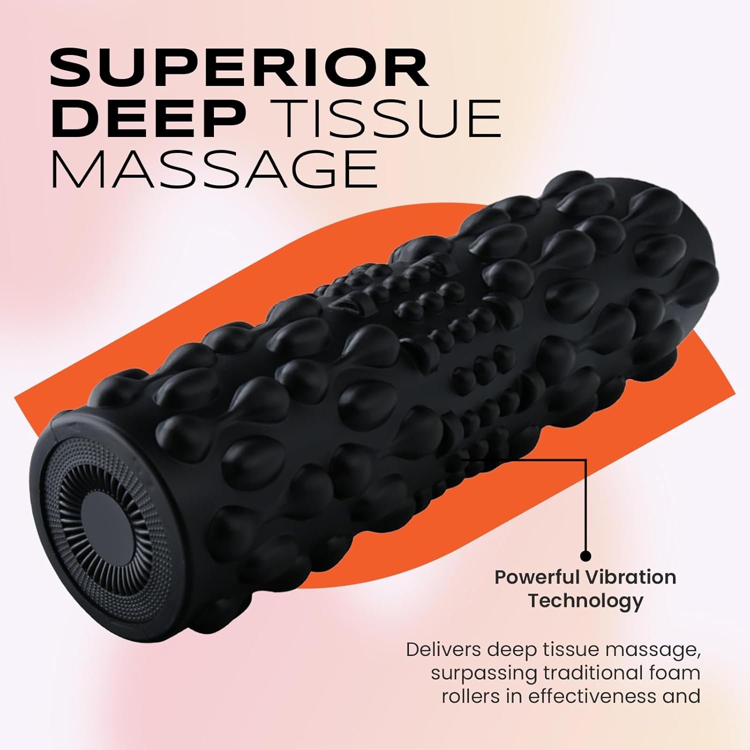 PURSONIC Vibrating Foam Roller – Deep Tissue Massage for Muscle Recovery – 5 Intensity Levels, USB Rechargeable, Durable & Lightweight Design