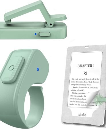 Page Turner Ring for Kindle,Remote Control for iPhone iPad Android Tablets E-Readers,Clicker Page Turner for Kindle Accessories for Camera Video Record&Shutter Selfie (Green)