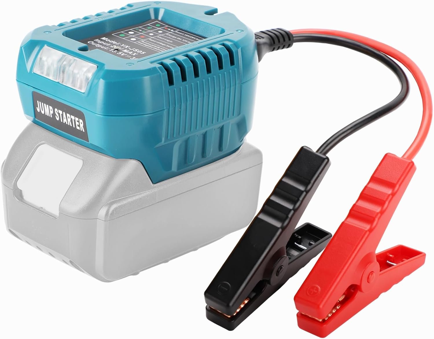 Portable Car Jump Starter Compatible with Makita 18V- 11AWG Heavy Duty Jump Starter Cable (1.2FT) for Car Battery Emergency Jump Start, Using Tool Batteries (Battery Sold Separately)