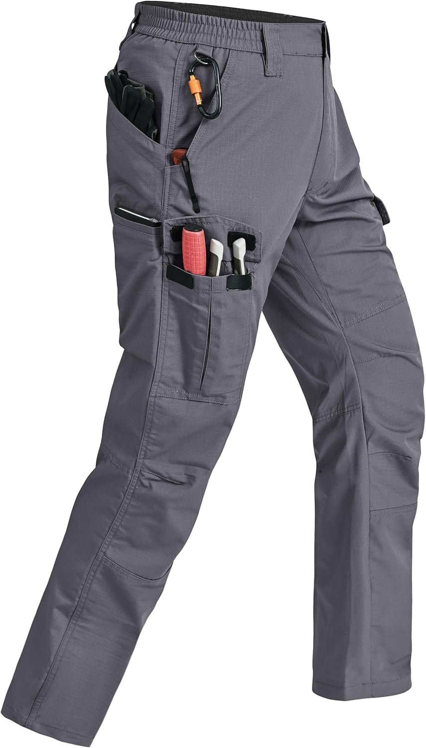 Rapoo Mens Cargo Pants Ripstop Water Resistant Breathable Tactical Hiking Pants with 7 Pockets