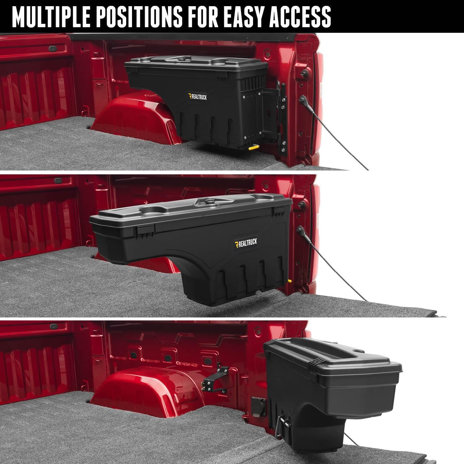 RealTruck UnderCover SwingCase Truck Bed Storage Box | SC105P | Fits 2020-2025 Chevy/GMC Silverado/Sierra 2500/3500HD Passenger Side