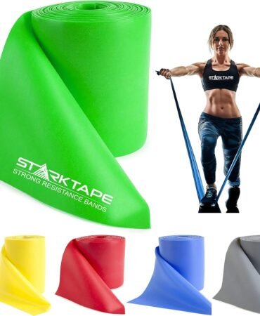 Resistance Bands Professional 8,16, 25, 50 Yards Bulk Rolls. Latex-Free Elastic Physical Therapy Band. No Scent, No Powder - Perfect for Home Exercise, Yoga, Pilates, Gym, Rehab, Workout