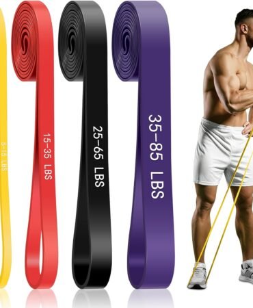 Resistance Bands for Working Out, 4-Level Pull Up Assistance Bands, Exercise Bands for Women & Men, Stretch Workout Bands for Full-Body Training, Fitness, Physical Therapy, Pull Up Bands at Home, Gym