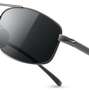 SUNGAIT Ultra Lightweight Rectangular Polarized Sunglasses Men UV400 Protection