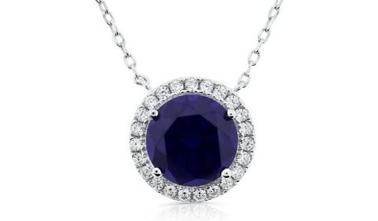 ShopHQ's dazzling imitation sapphire necklace is the perfect gift, and it's almost 50% off