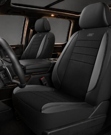 Skechers Air-Cooled Memory Foam Seat Covers,Mesh Thick Car Seat Covers,Piping Leather Car Seat Covers Front Seats,Airbag Compatible,Automotive Comfort Universal FitMost Cars,Vans,Truck,SUV,Black