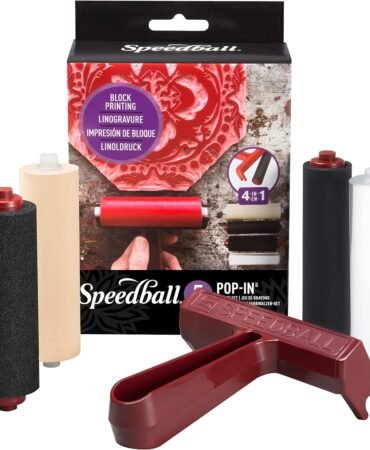 Speedball Pop-in 4" Roller Brayer Kit, Foam, Rubber, Hard Rubber & Acrylic