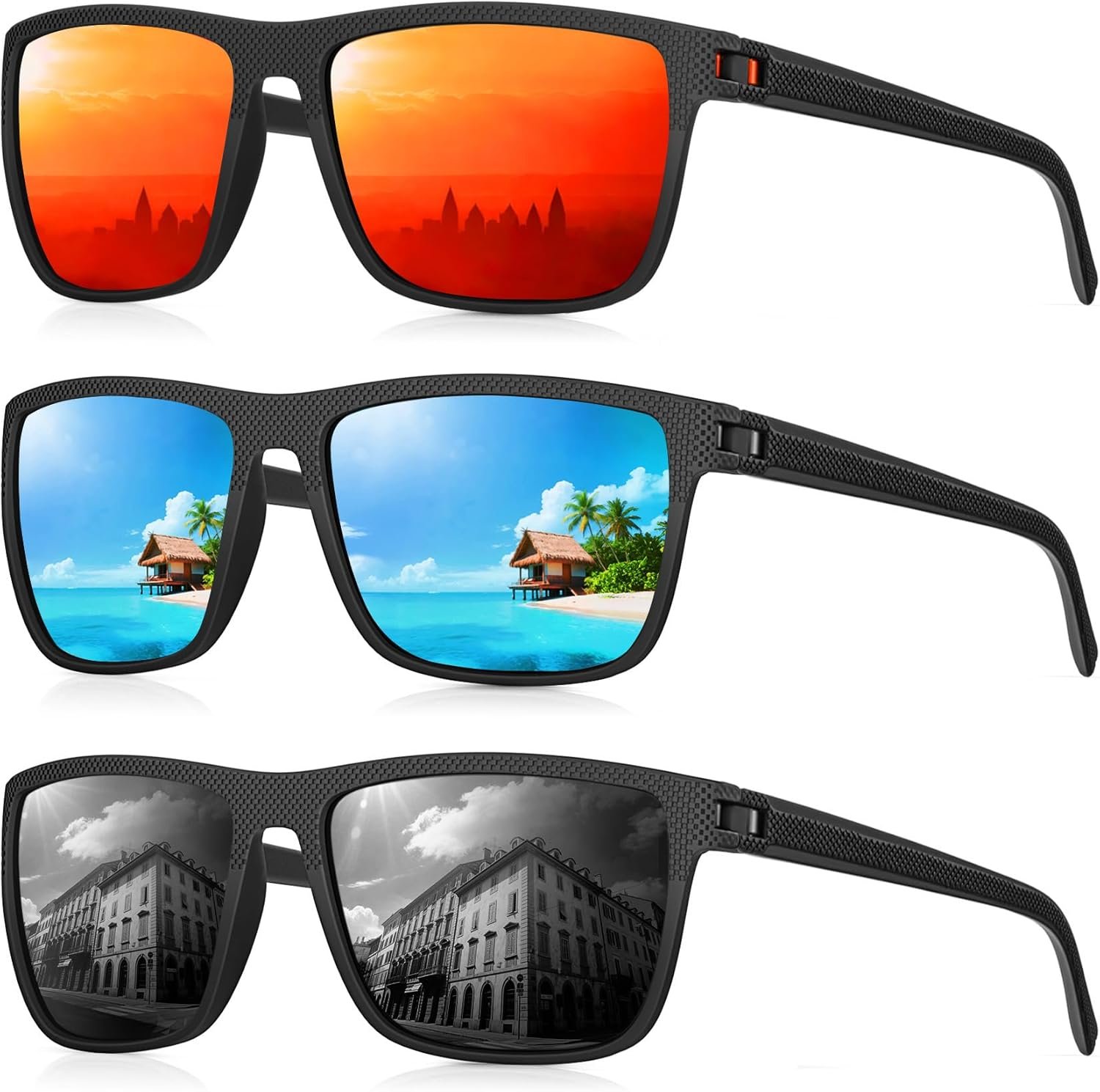 Sunglasses-Men Polarized Mens Sunglasses: Classic Women Sun Glasses UV Protection for Fishing Driving Golf