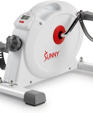 Sunny Health & Fitness Smart Under-Desk Bike Exerciser, Low-Impact Cardio Cycling Equipment for Home/Office, Mini Paddler for Arm/Leg Mobility Training, Free SunnyFit App