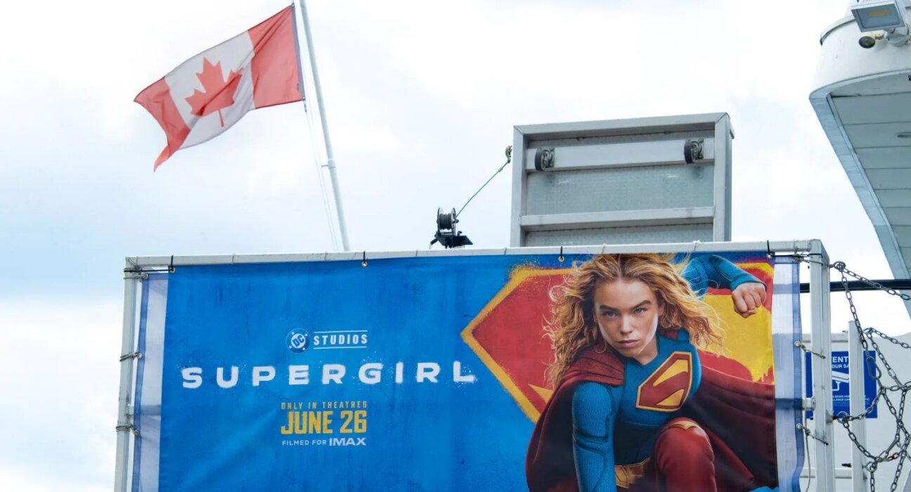 Supergirl and Krypto fly over Toronto's waterfront ahead of theatrical release