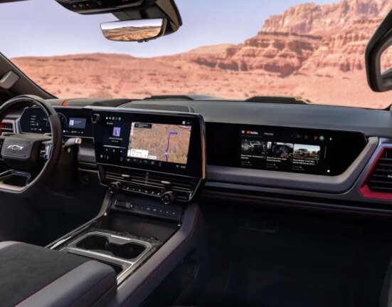 The big, bad Chevy Silverado ZR2 off-roader has a 60-inch screen... for some reason