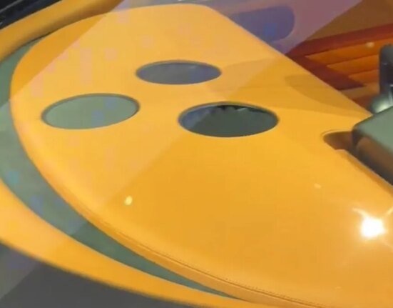 The giant smiley face on the dashboard of the Ferrari Luce did not go unnoticed