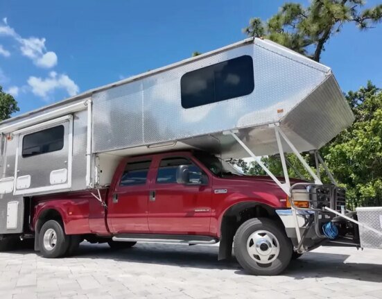 This Ford Super Duty Mega Camper is one of the coolest RVs ever