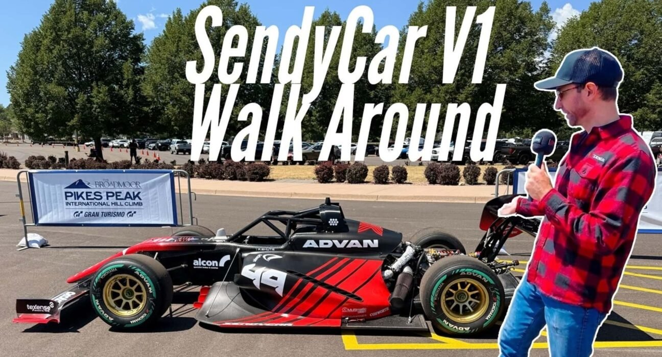 This V8 racecar built to dominate Pikes Peak uses superbike motors welded together and a big turbo