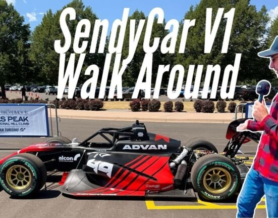 This V8 racecar built to dominate Pikes Peak uses superbike motors welded together and a big turbo