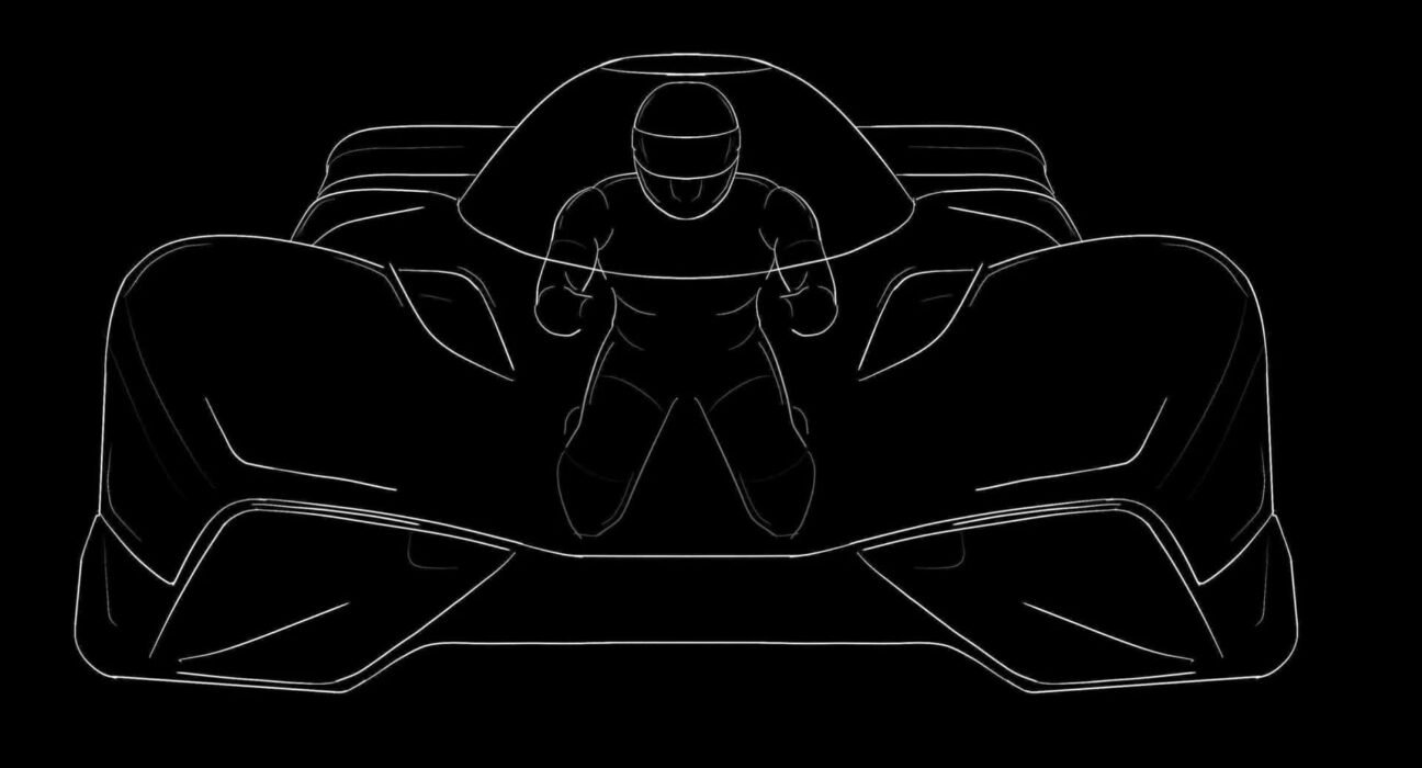 This crazy hypercar makes you drive like a motorcycle. no helmet required