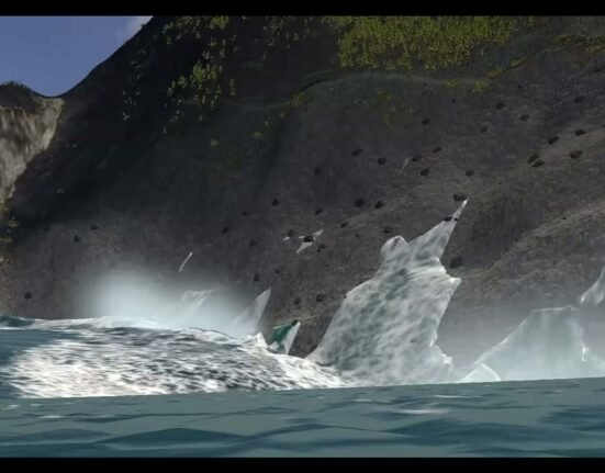 To show how big this tsunami was, scientists created a 'jet ski' video game where you can die