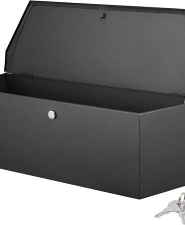 VEVOR Trailer Tongue Box, Heavy Duty Trailer Tongue Tool Box Storage Organizer with Lock & Keys, Utility Tool Chest for Pickup Truck Bed, RV, SUV, Off-Road Vehicle, Steel, 36" x 12" x 12"