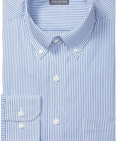 Van Heusen Men's Dress Shirt Regular Fit Pinpoint Stripe