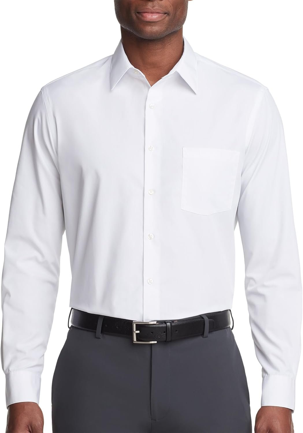 Van Heusen Mens Dress Shirt Regular Fit Poplin Solid