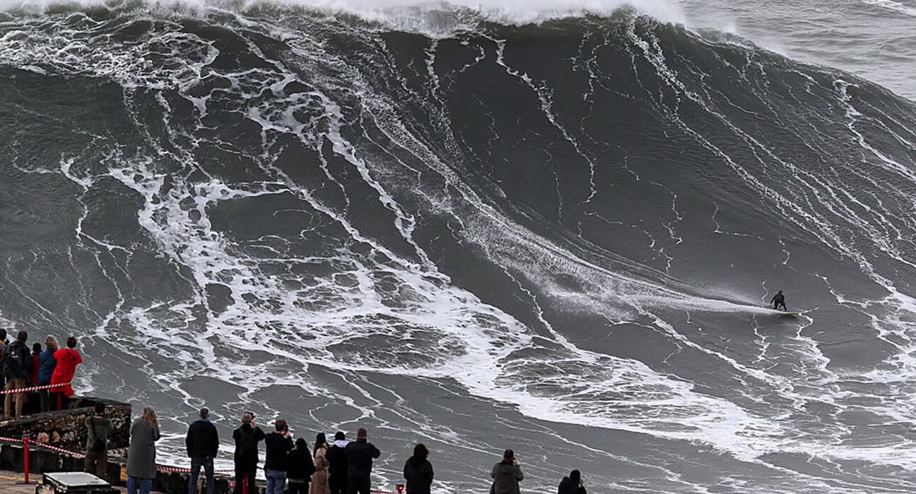 What it's like to sail a 70-foot wave at Nazaré
