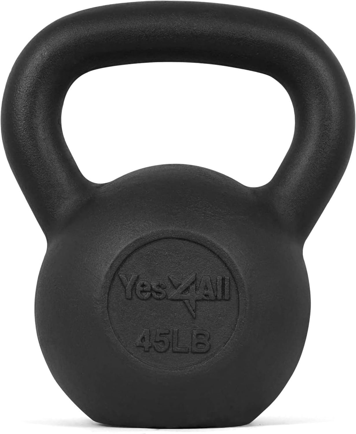 Yes4All Cast Iron Kettlebell, Strength Training Kettlebells 5-80 Lb (5,10,15,20,25,30,35,40,45,50,60,70,80 Lb) for Full Body Workout, Push up, Strength Training - Single & Kettlebell Set of 2 for Men