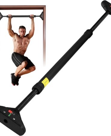 Yes4All Heavy Duty Wall Mounted Pull Up Bar, Over Door Pull Up Bar for Doorway, Multi Grip Chin Up Bar, Sturdy Strength Training Bars & Durable Gym Bar for Home Exercise