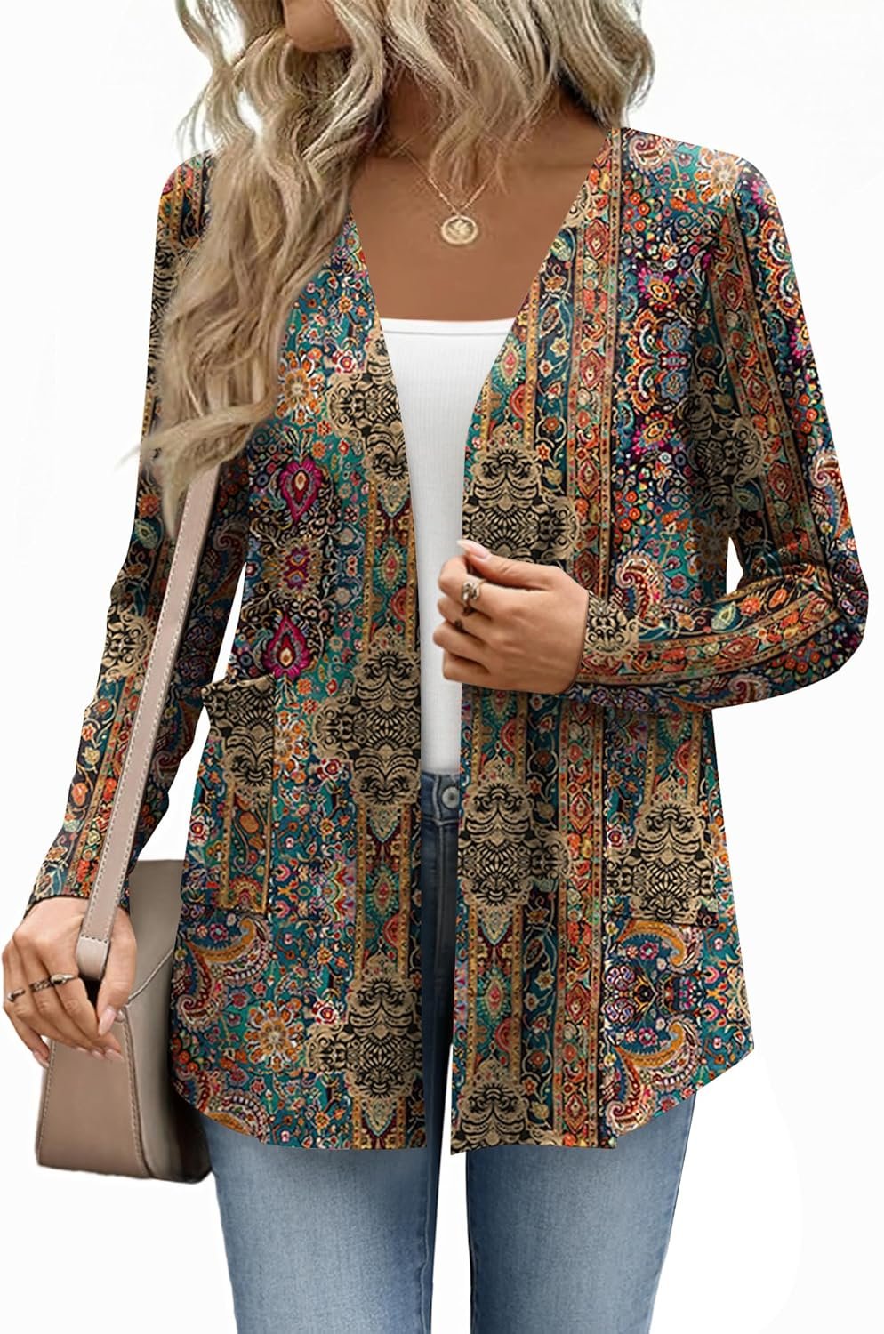 Zeagoo Lightweight Cardigan for Women 2026 Long Sleeve Open Front Casual Cardigans with Pockets