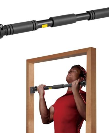leikefitness Pull-Up Bar For Door Frame Chin Up Bar Upper Body Workout 28.3"- 37.8" Adjustable Portable Training Pull-Up Bars without Screw - Adjustable Width Locking Mechanism