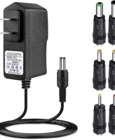 15V 1A Car Jump Starter Power Cord Charger for DBPower, Tacklife, Schumacher, Gooloo, Beatit Car Jump Starter Replacement Power Supply for Peak 450A 500A 600A 800A 1000A Auto Battery Booster