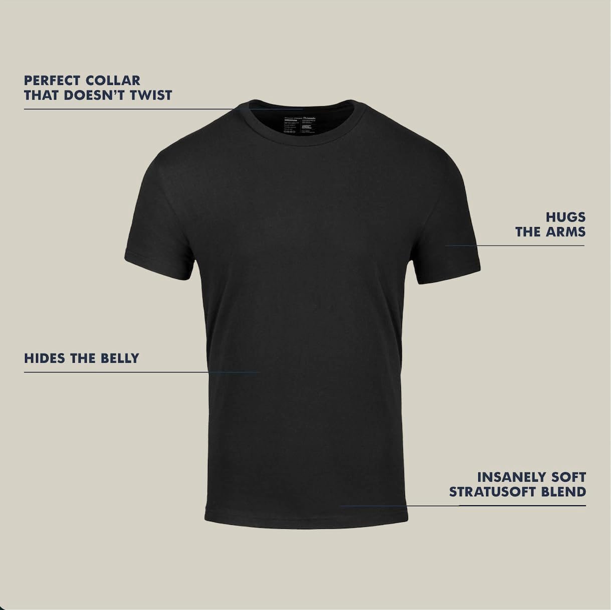 Fresh Clean Threads Men's Crew Neck T-Shirts – Short Sleeve, Fitted Style, Soft Cotton-Poly Blend, Tag-Free Comfort