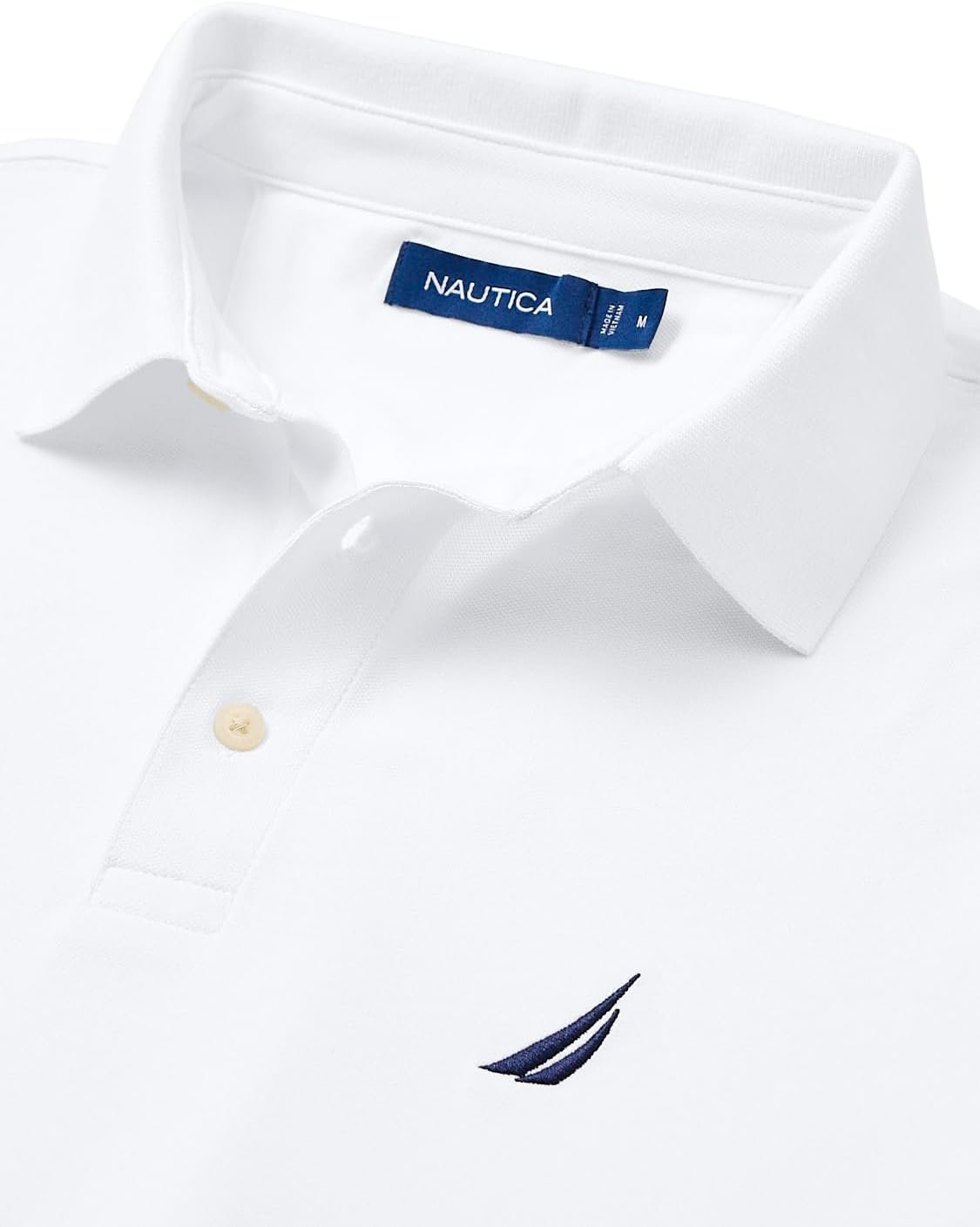 Nautica Men's Short Sleeve Solid Stretch Cotton Pique Polo Shirt
