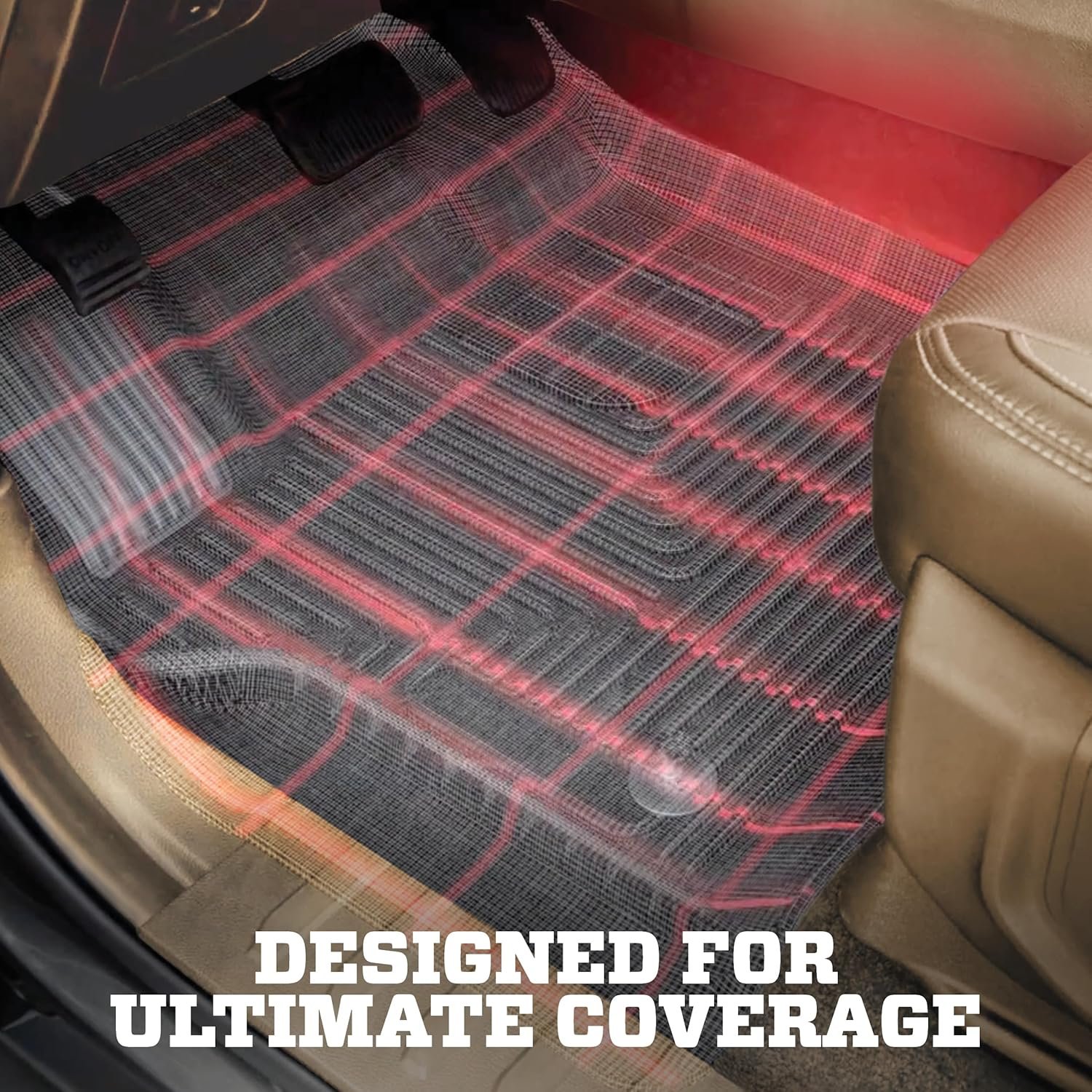 Husky Liners Weatherbeater Floor Mats | Fits 2009 - 2014 Ford F-150 SuperCrew Cab w/out Manual Shifter (Footwell Coverage) | Front & 2nd Row, 3-pc Black - 98331