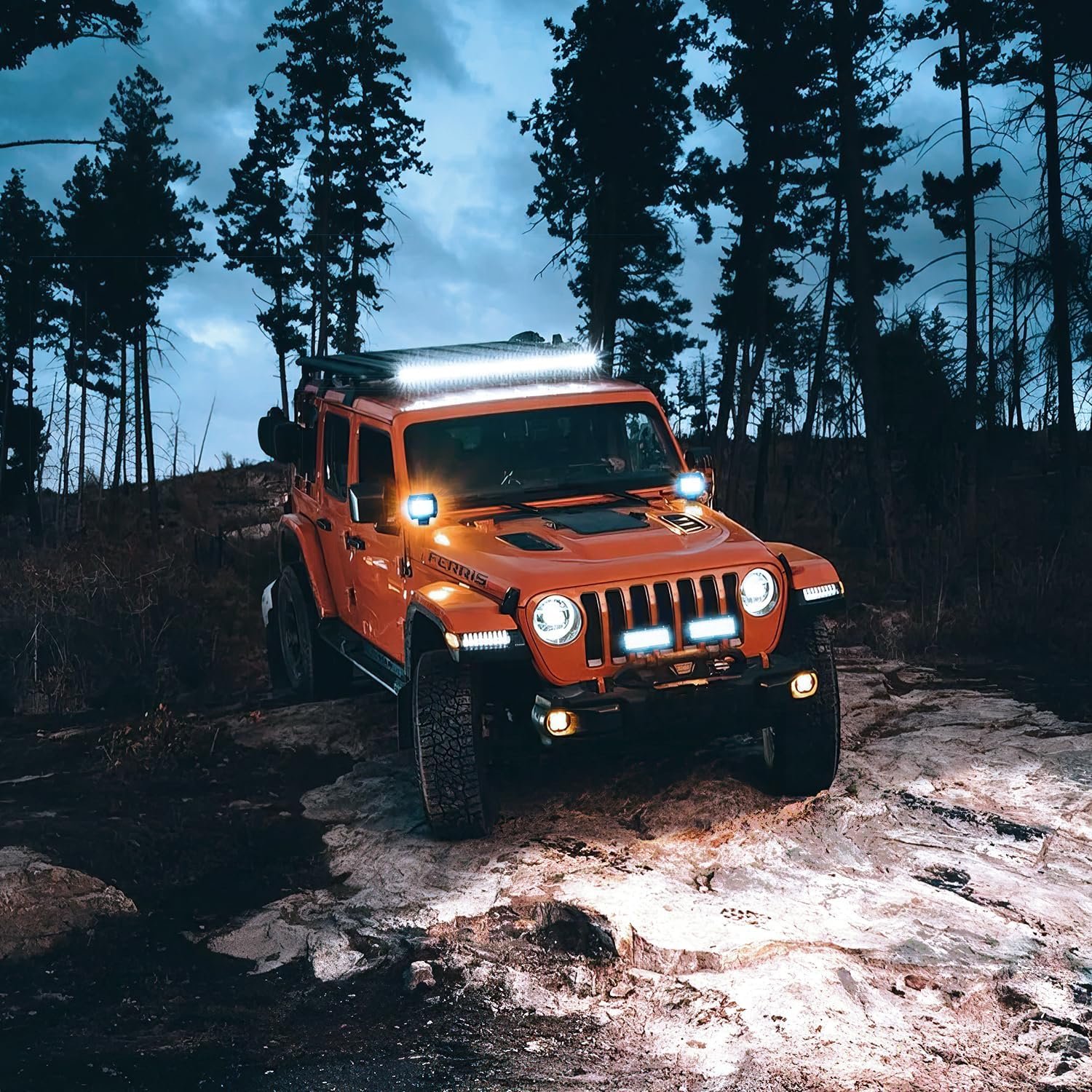 Nilight ZH411-A 12Inch 12 Inch 300W Triple Row Flood Spot Combo 30000LM Led Off Road Lights for Trucks with 16AWG Wiring Harness Kit,2 Years Warranty