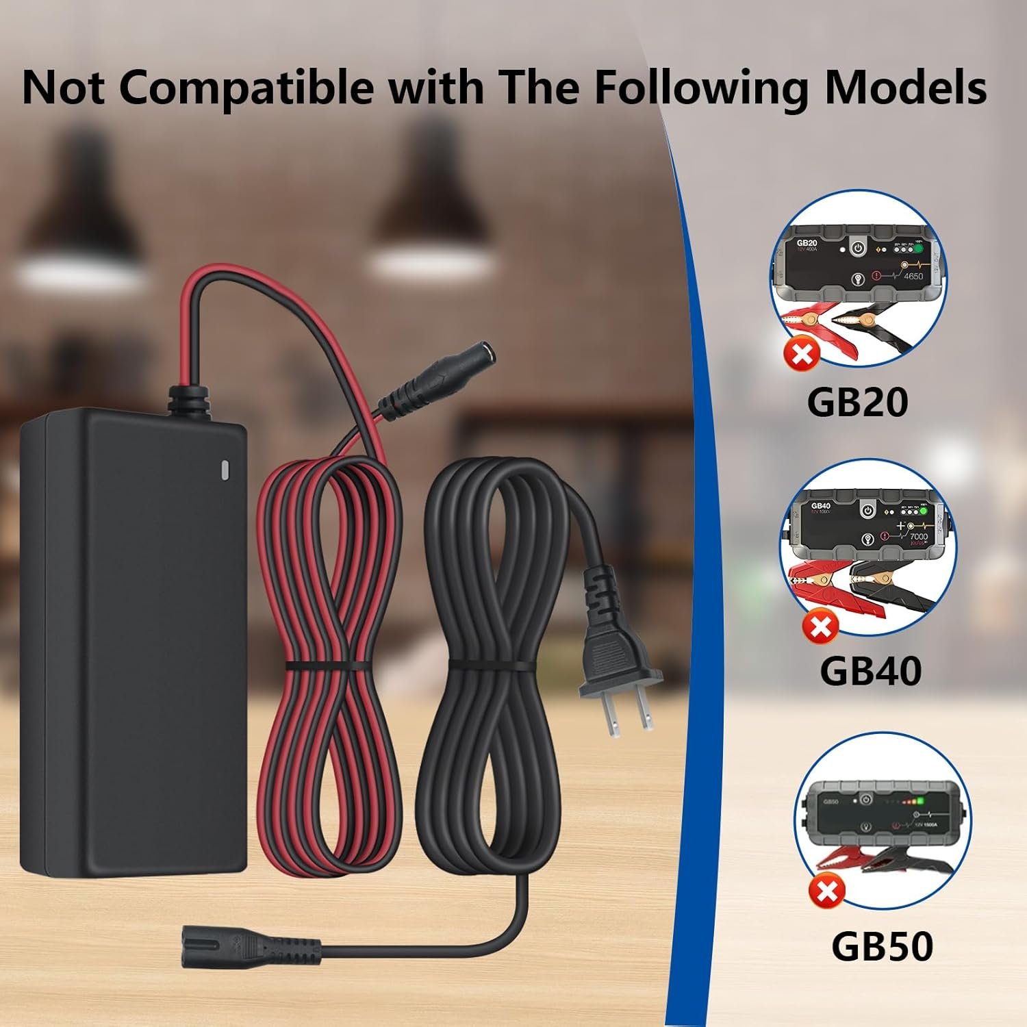 for NOCO Boost Jump Starter Battery Charger Compatible with NOCO GB70 GB150 GB250+ GB251+ GB500 GB500+ Genius 56W 14V Power Cord Adapter