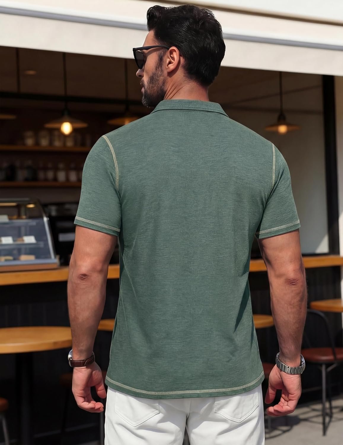 Mens Polo Shirts Short Sleeve Casual Summer Lightweight Cotton Golf Polo Shirts with Pocket