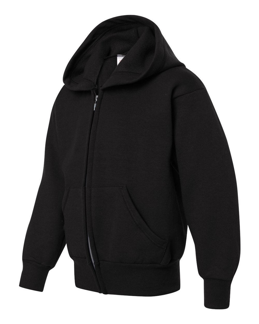 Hanes Big Boys' Eco Smart Fleece Zip Hood, Black, Medium