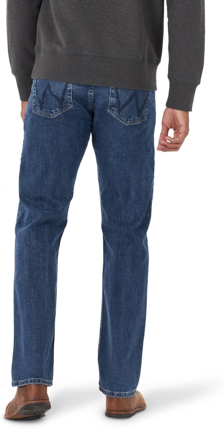 Wrangler Mens Men's Free-to-Stretch Relaxed Fit Jean